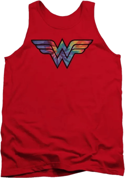 Men's DC Comics Wonder Woman Wonder Woman Tie Dye Logo Adult Tank Top