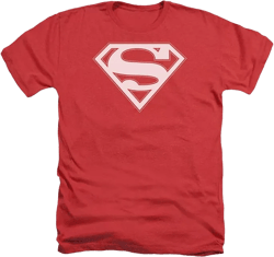 Mens Red & White Shield Adult Heather Tee / T-Shirt