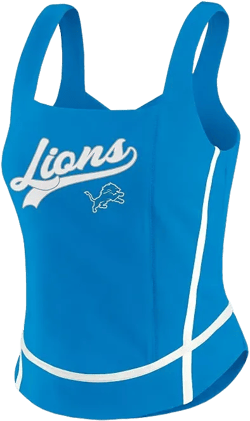 Women's Blue Detroit Lions Square Neck Tank Top