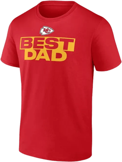 Men's Red Kansas City Chiefs Best Dad T-Shirt
