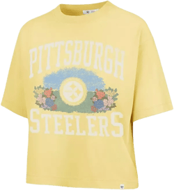 Women's Yellow Pittsburgh Steelers Florentina Montauk Cropped T-Shirt