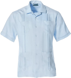 Men's 100% Linen Short Sleeve 4 Pocket Guayabera Shirt