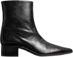 Andee Ankle Boot in Black Glazed Leather