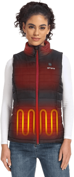 ORORO Women's Heated Vest (Black, M) and Extra Battery at Amazon Women's Coats Shop