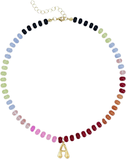 FUNOJOY Beaded Gemstone Necklace for Women, Colorful Boho Natural Stone Bead Choker Necklace Summer Beach Jewelry for Women Gift