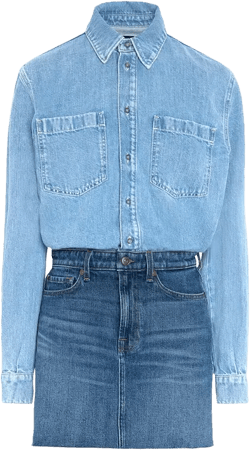 7 For All Mankind Denim Mini Skirt Dress