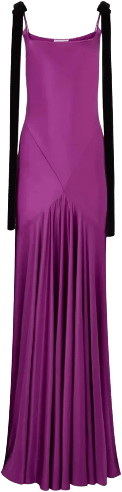 satin-finish maxi dress