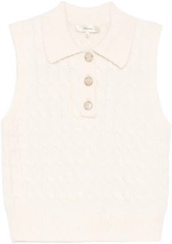 cable polo vest