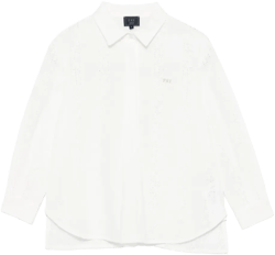 logo-embroidered blouse
