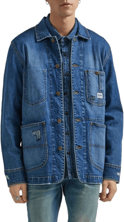 Lee Jeans Men's Blue Denim Chore Jacket