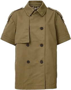 AllSaints Women's Green Flow Short-Sleeved Cotton Jacket