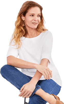 Plus Size Boat-Neck Elbow Sleeve Cotton Top, Exclusively at Macy's