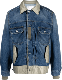 contrasting-collar denim jacket