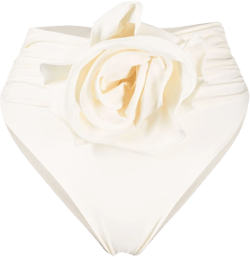 floral-appliqué bikini bottoms