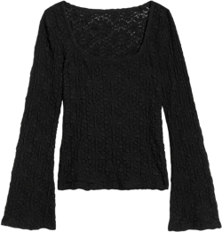 Textured Lace Scoop-Neck Top | Old Navy