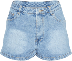 Light Vintage Blue High Waist Denim Hot Pants