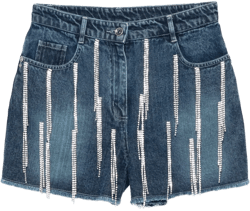 rhinestone-embellished shorts