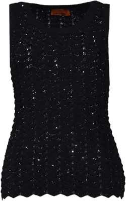 sequin-embellished tank top