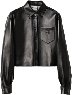 leather shirt jacket