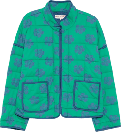 Chloe Quilted Jacket In Grass Combo