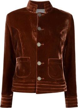 Ferradura button-up velvet jacket