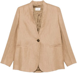 linen-blend blazer