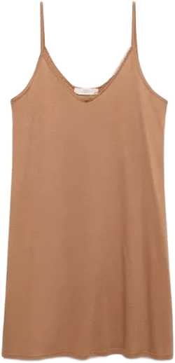Women's Lace Trim Cotton Nightdress
