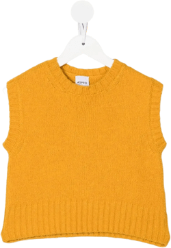 crew-neck knitted top
