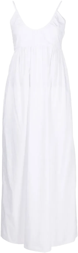 ruffled long cotton dress