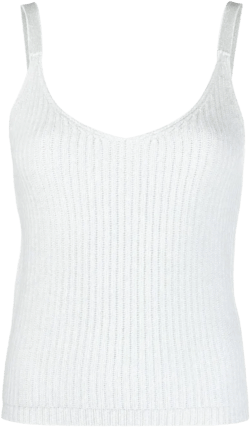 ribbed-knit cashmere top