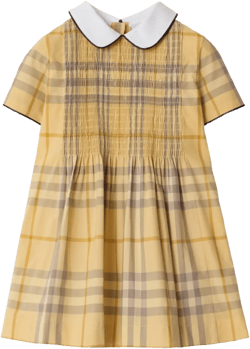 check-print cotton dress