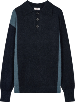fine-knit polo shirt