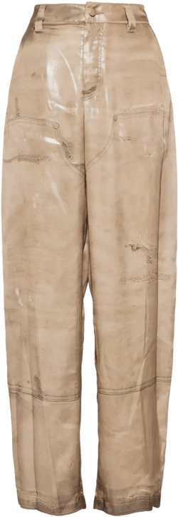 trompe-l'oeil print pants