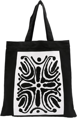 abstract print tote bag