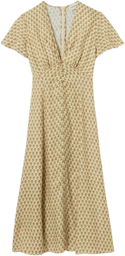 printed midi dress