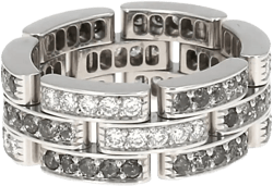 18kt white gold Maillon Panthère diamond ring