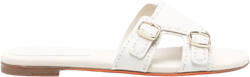 leather flat sandals