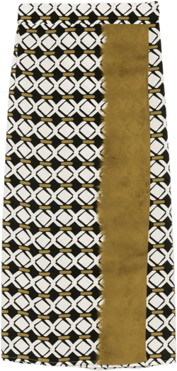 patterned maxi skirt