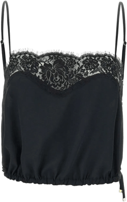 lace-detailing top