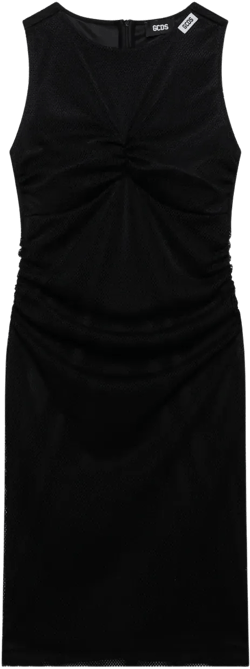 draped midi dress