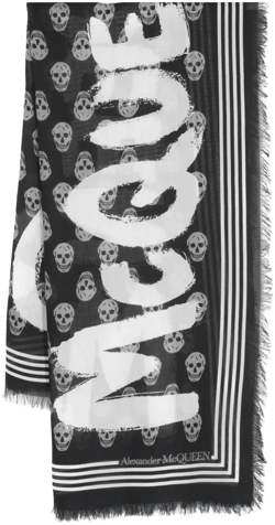 skull-print scarf