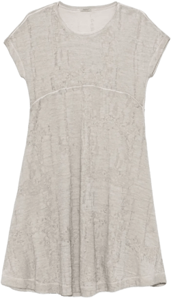 linen-blend dress