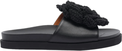 leather flat sandals