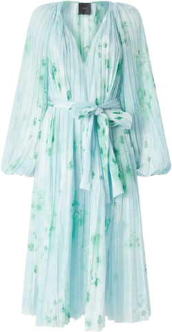 floral-print mdi dress