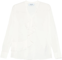 ruffle-detail blouse
