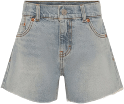 high-waisted denim shorts