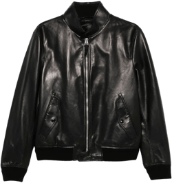 leather bomber jacket