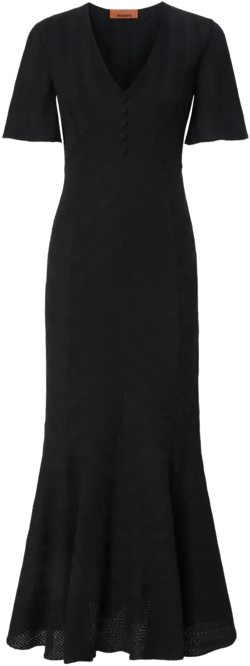 V-neck midi dress