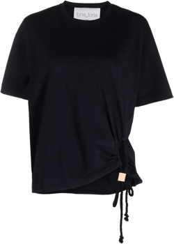 braid-detail cotton T-shirt