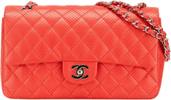 2006-2008 Medium Classic Perforated Lambskin Single Flap shoulder bag